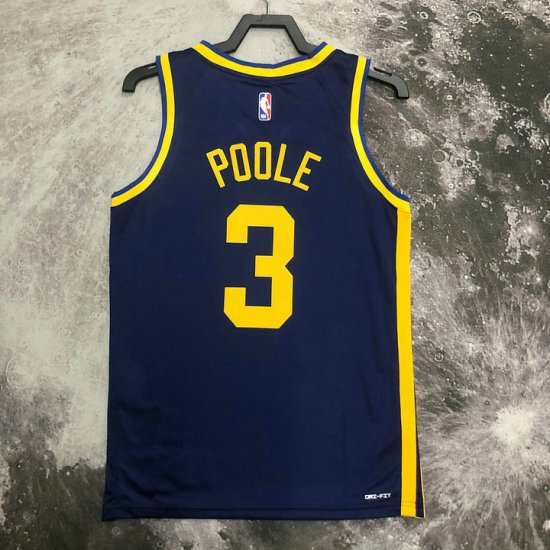 NBA 3 Poole Warriors 2022-23 statement Maillot bleu